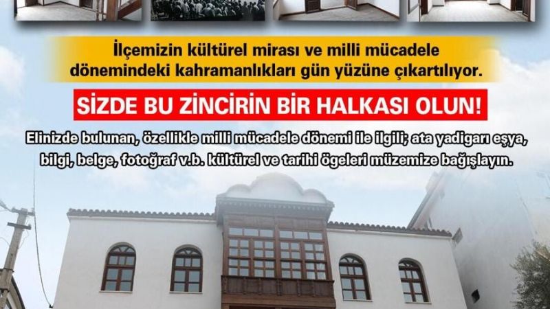 GÜNEY KÜLTÜR EVİ ve MİLLİ MÜCADELE MÜZEMİZİ BERABER OLUŞTURALIM