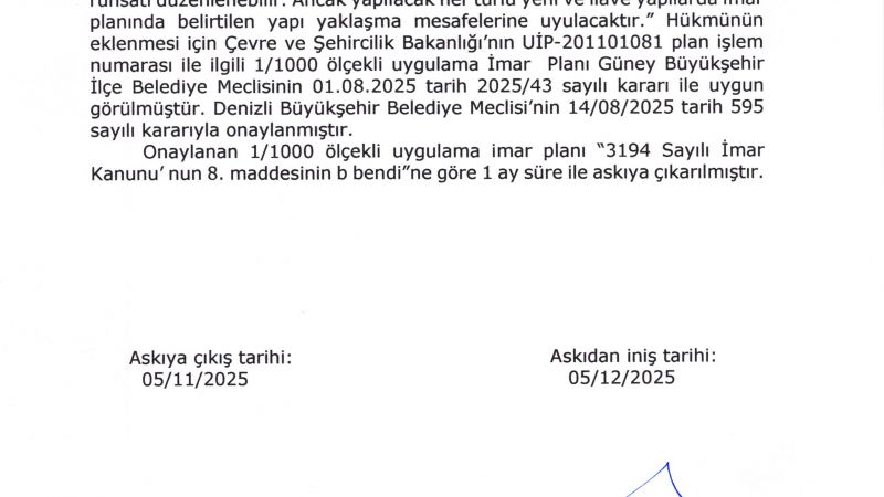 3194 SAYILI İMAR KANUNUN 8/B MADDESİ(YENİ PLAN HÜKMÜ EKLENMESİ)